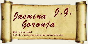 Jasmina Goronja vizit kartica